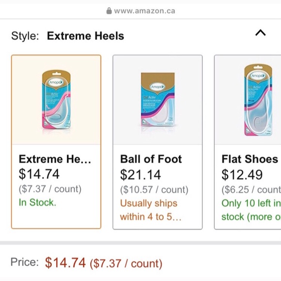 NEW Amopé Gel Activ Extreme Heels Insoles, 1 pair 🛍 Bundle Me! - Picture 4 of 9